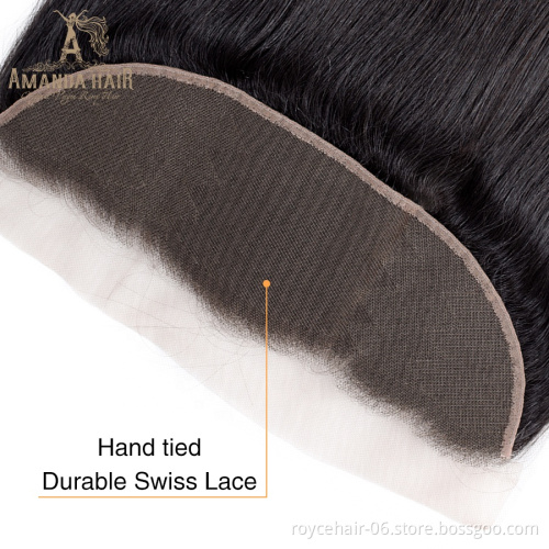 Thin 13x4 Raw Indian  Natural Hairline Brazilian Malaysian Silky Straight Wave Mink Full Lace Frontals